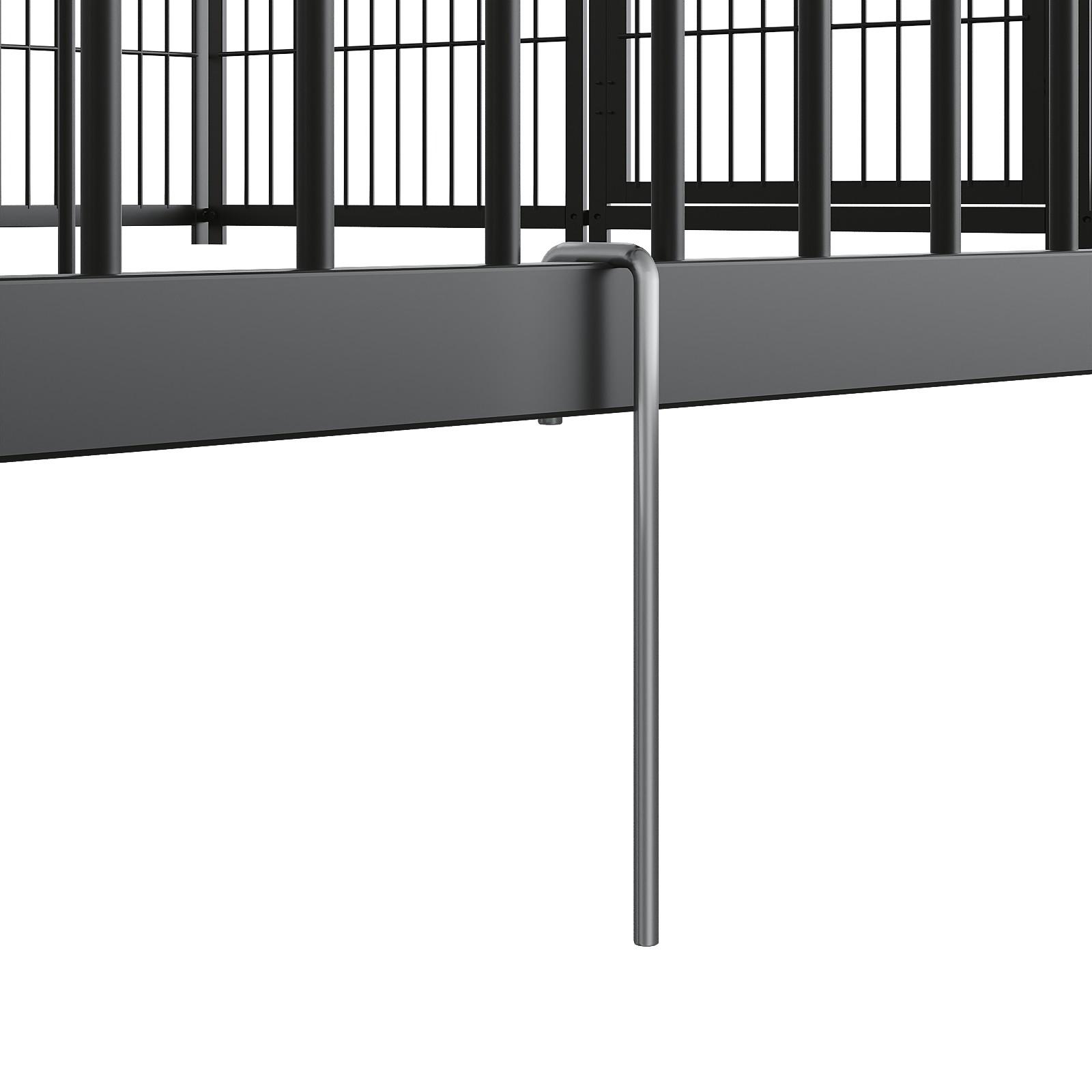 [Bellemave]Large Dog Kennel Outdoor Pet Pens Dogs Run Enclosure Animal Hutch Metal Coop Fence with Roof Cover.9.62'L x 9.35'W x 6.18'H.