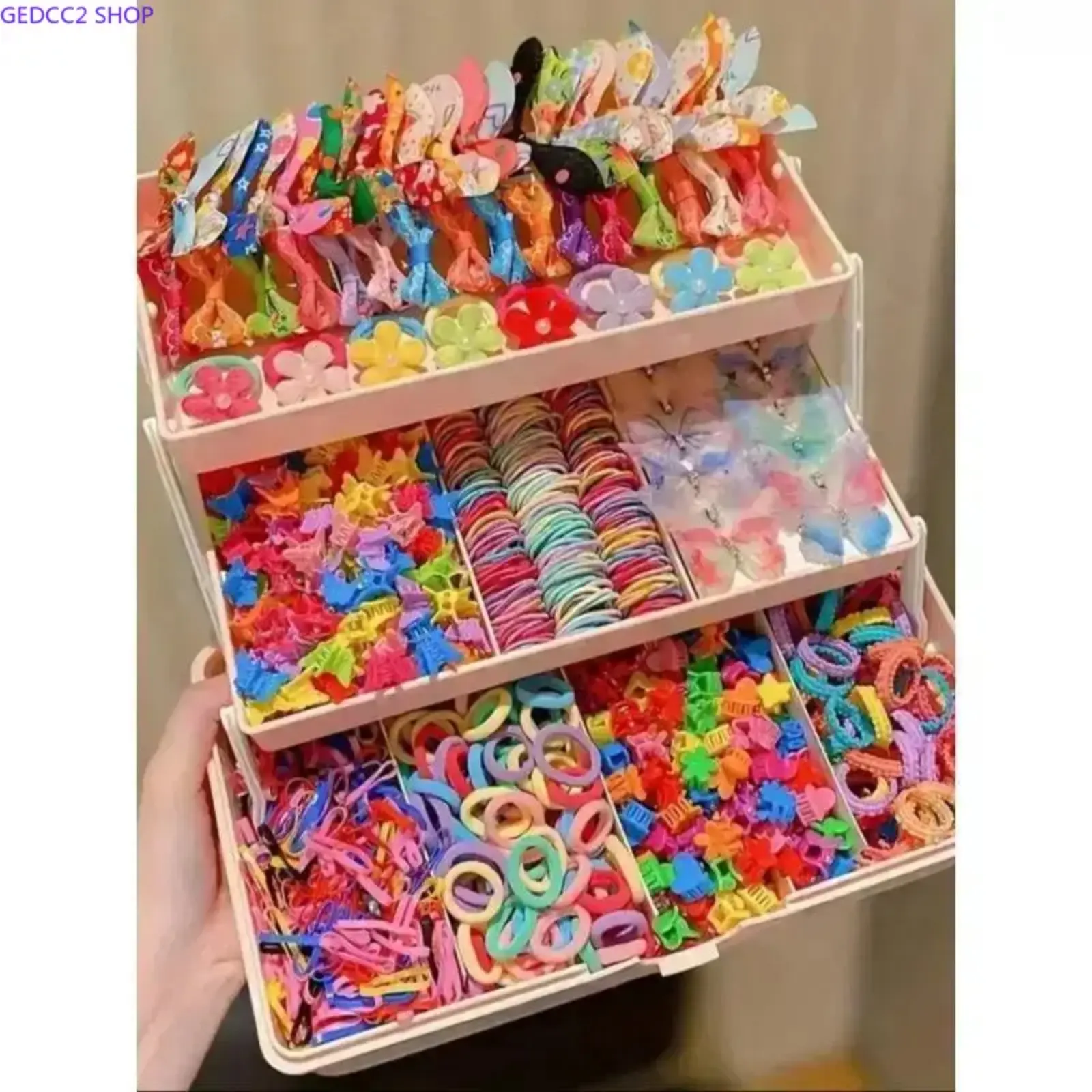 550PCS Hair Accessories Set for Women & Girls, Colorful Butterfly Hair Clips, Flower Hair Ties, Claw Clips & Barrettes for Daily Styling, School & Gifts