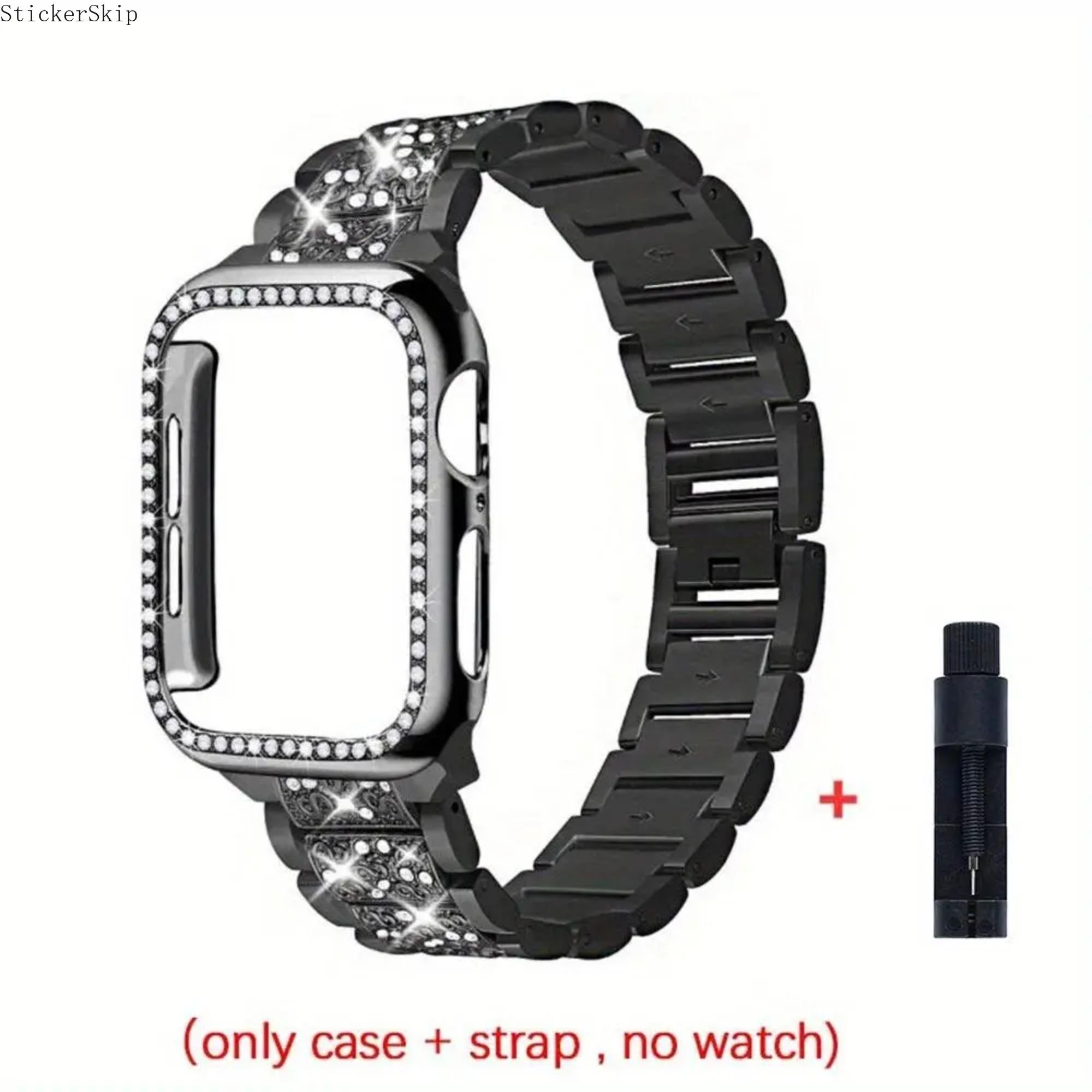 2026 NEW Girl Metal Strap + Case For Apple Watch Band Ultra Bracelet Wristband for iwatch Series 11 10 9 8 7 6 5 4 46mm 40 41 42mm Women