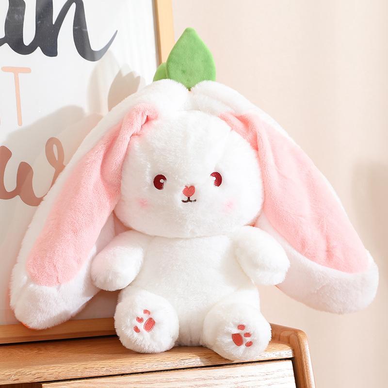 Cute Strawberry Rabbit Design Plush Toy, Stuffed Animals, 1 Count Creative Doll Birthday Gift, Sleeping Pillow, Festival Decoration