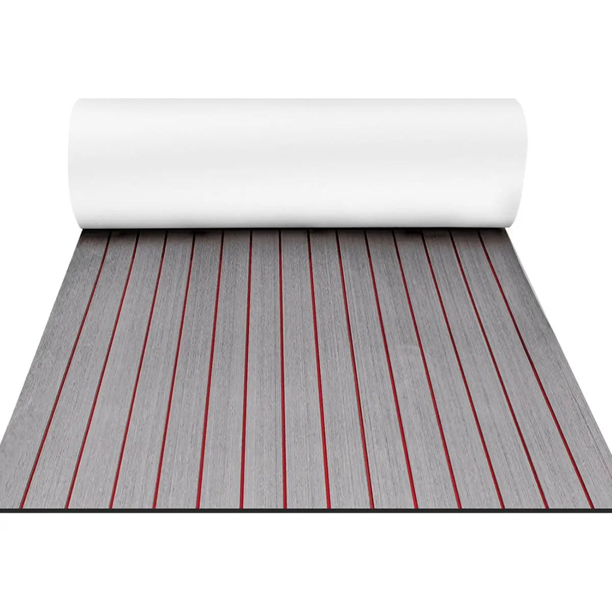 Light Grey With Red Seam Lines