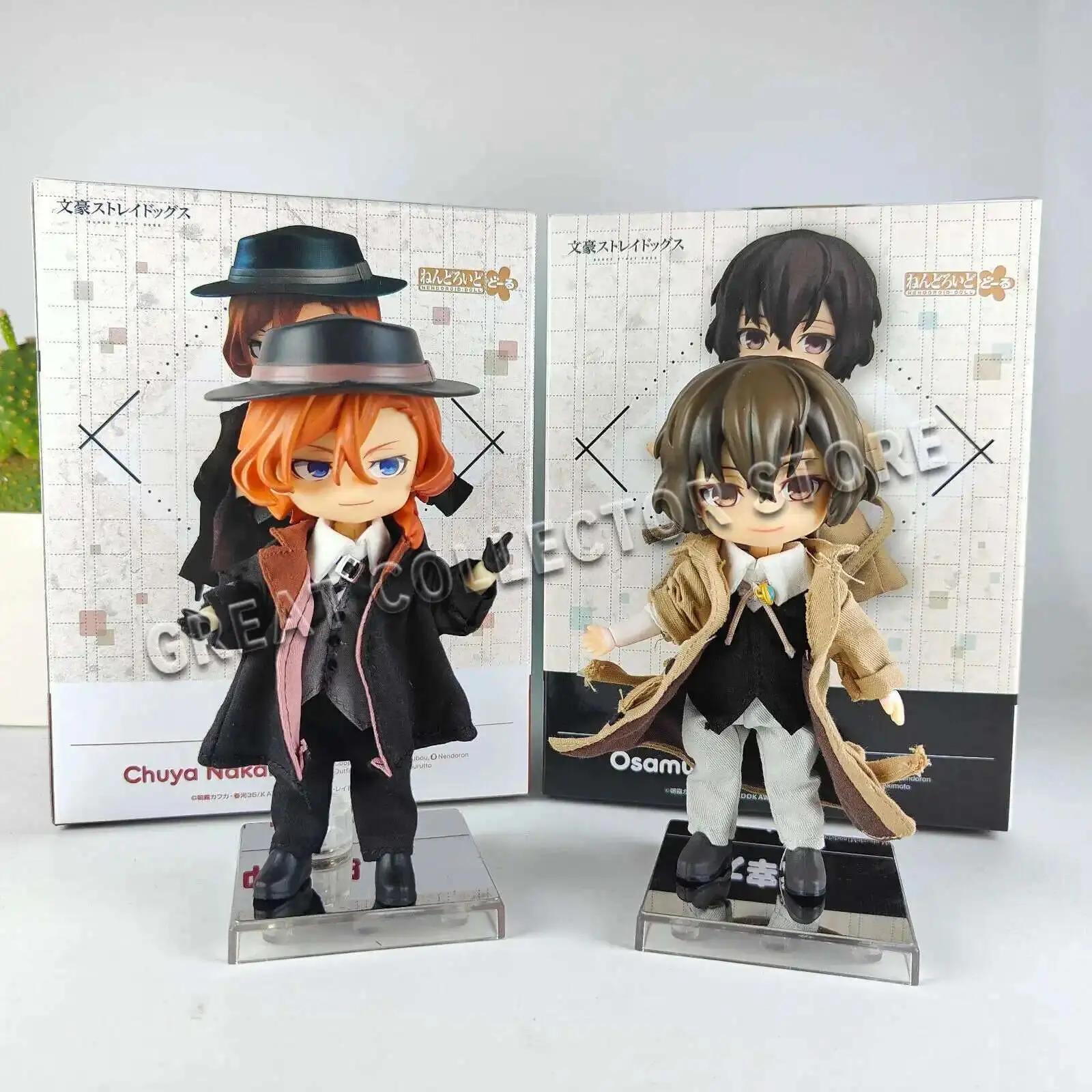 Real Clothes Osamu Dazai Chuuya Nakahara Doll BUNGO STRAY DOGS Anime Action Figures Toys for Boys Girls Gift