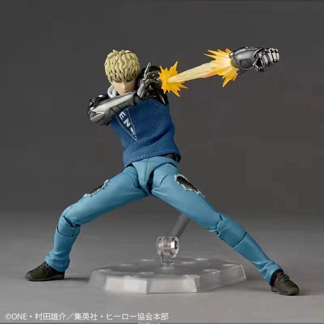 New Ko Genos Anime Action Figures Kaiyodo Revoltech Yamaguchi One Punch Man Figurine Joint Movable Model Statue Toys Gifts