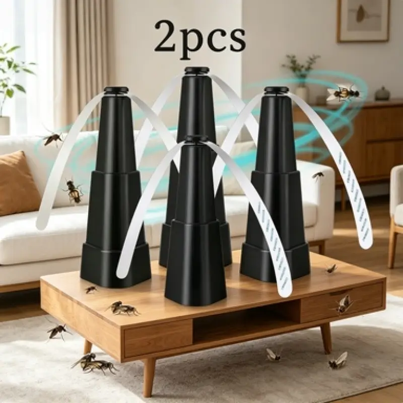 Whisper Quiet Portable Fly Deterrent Fan Set of 2, No Chemical Non-Toxic Formula, Great for Camping Beach Picnic and Home Outdoor Dinner to Prevent Fly Contamination