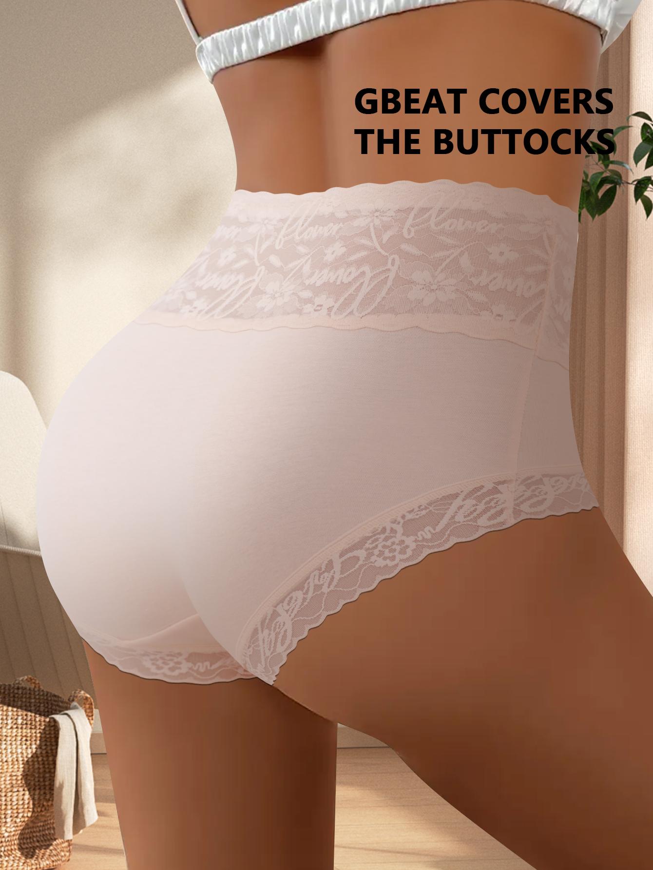 QUASTI 8PCS High-Waisted Lace Seamless Printed Briefs for Women, Breathable Soft Stretch Panties, High Elasticity Full Coverage Underwear, Fashionable Elegant Comfortable Everyday Lingerie Set for Ladies and Girls, S-XXL SpringStatements