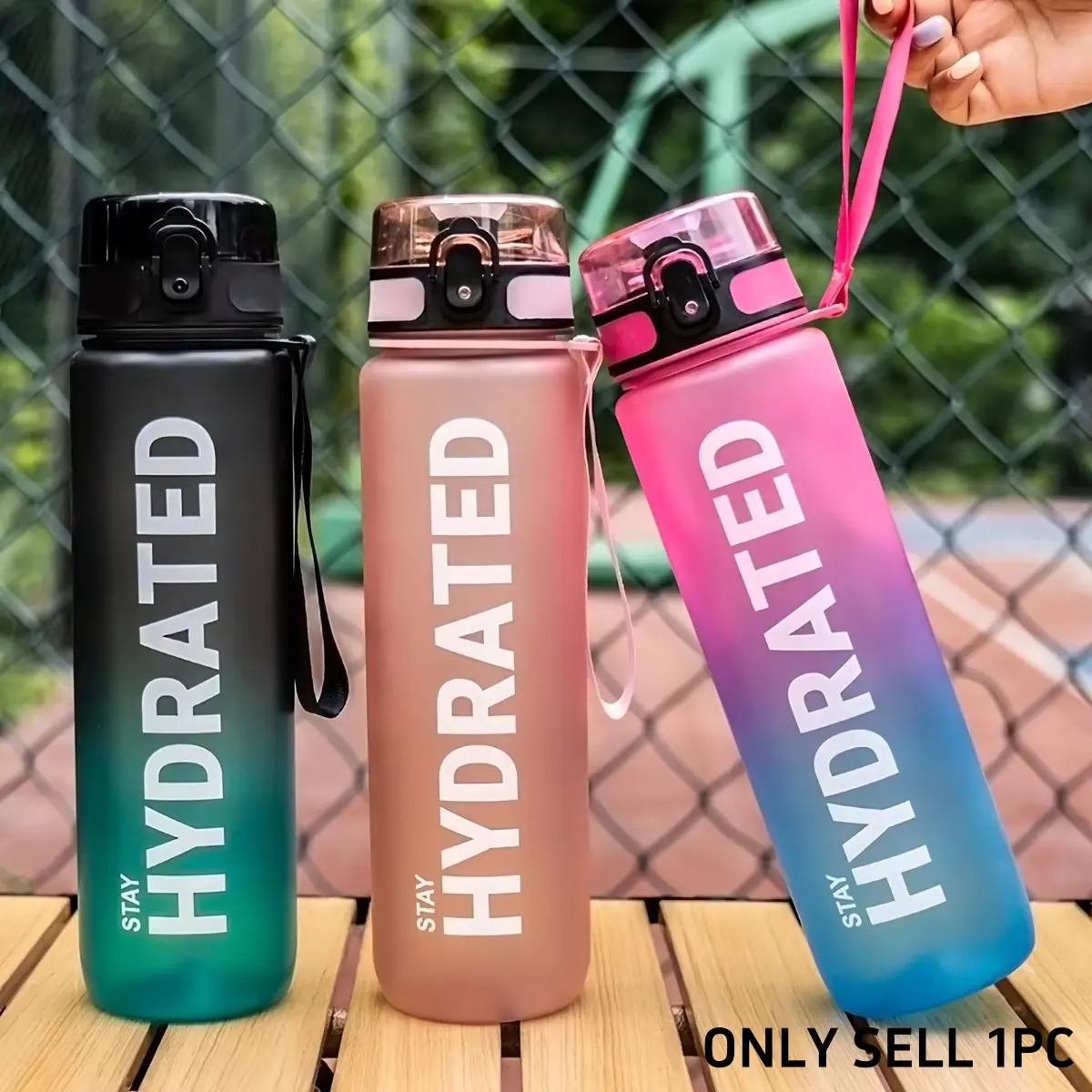 750ML Large Capacity Transparent Plastic Water Bottle with Lid and Handle, Multiple Colors Available, Ideal for Outdoor, Gym, School, Travel, Hydration Bottles