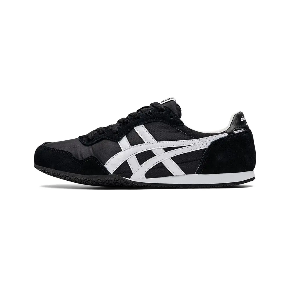 Onitsuka Tiger Serrano Nylon Retro Casual Trainers - Men's & Women's Closed Footwear, Slip-Resistant, Breathable, Lightweight Walking Shoes, House White Official Maison Mihara Verifiable with Global Authentication Credentials