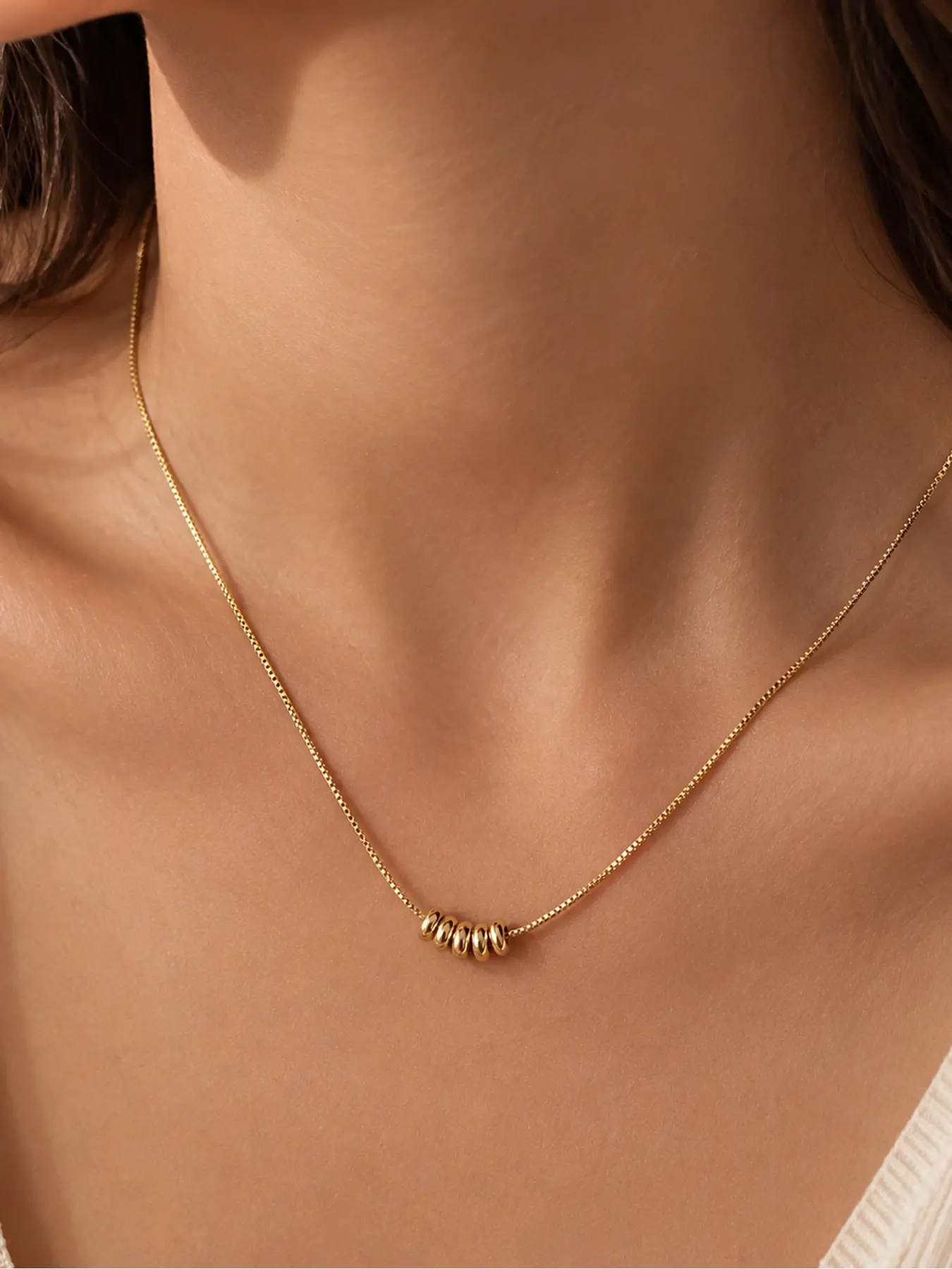 Women's Pendant Necklace, Dainty Minimalist Chain Necklace, Adjustable Layering Jewelry for Daily Wear