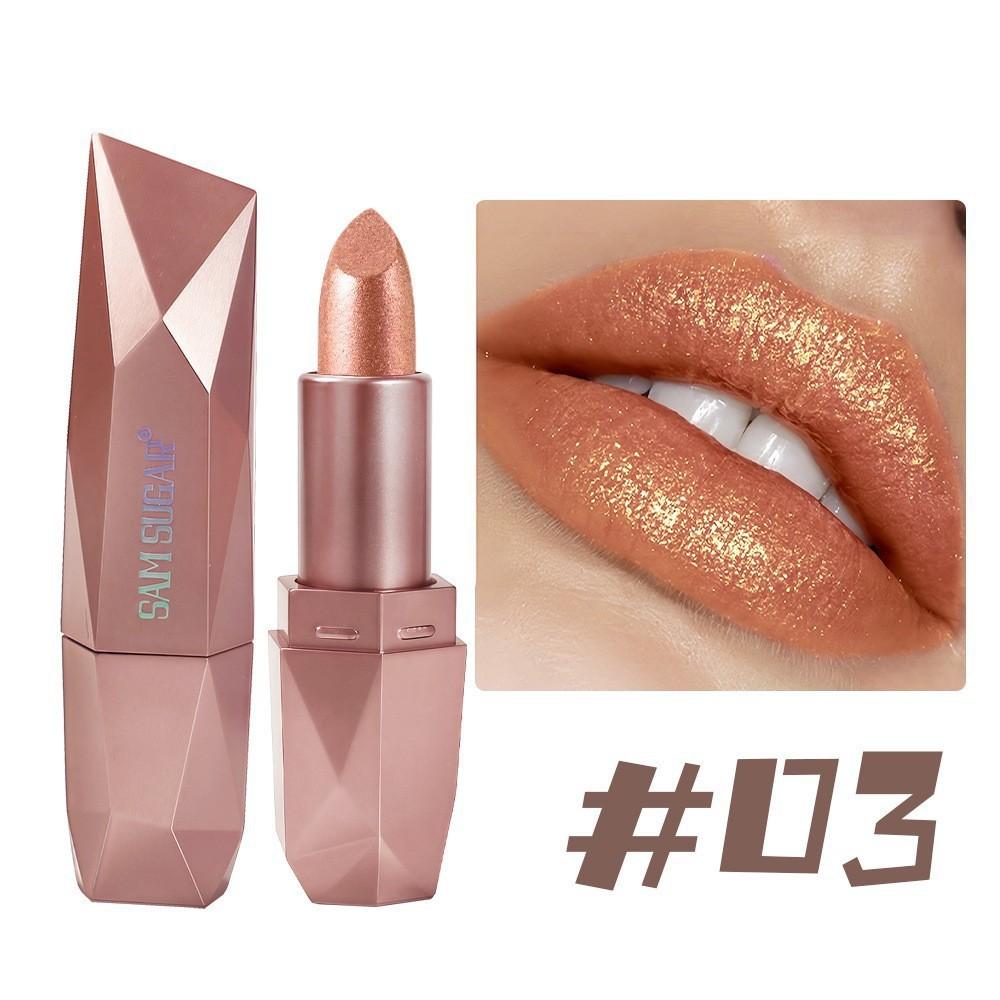 SAM SUGAR Diamond Pearl Lipstick Shimmering Gold Lipstick