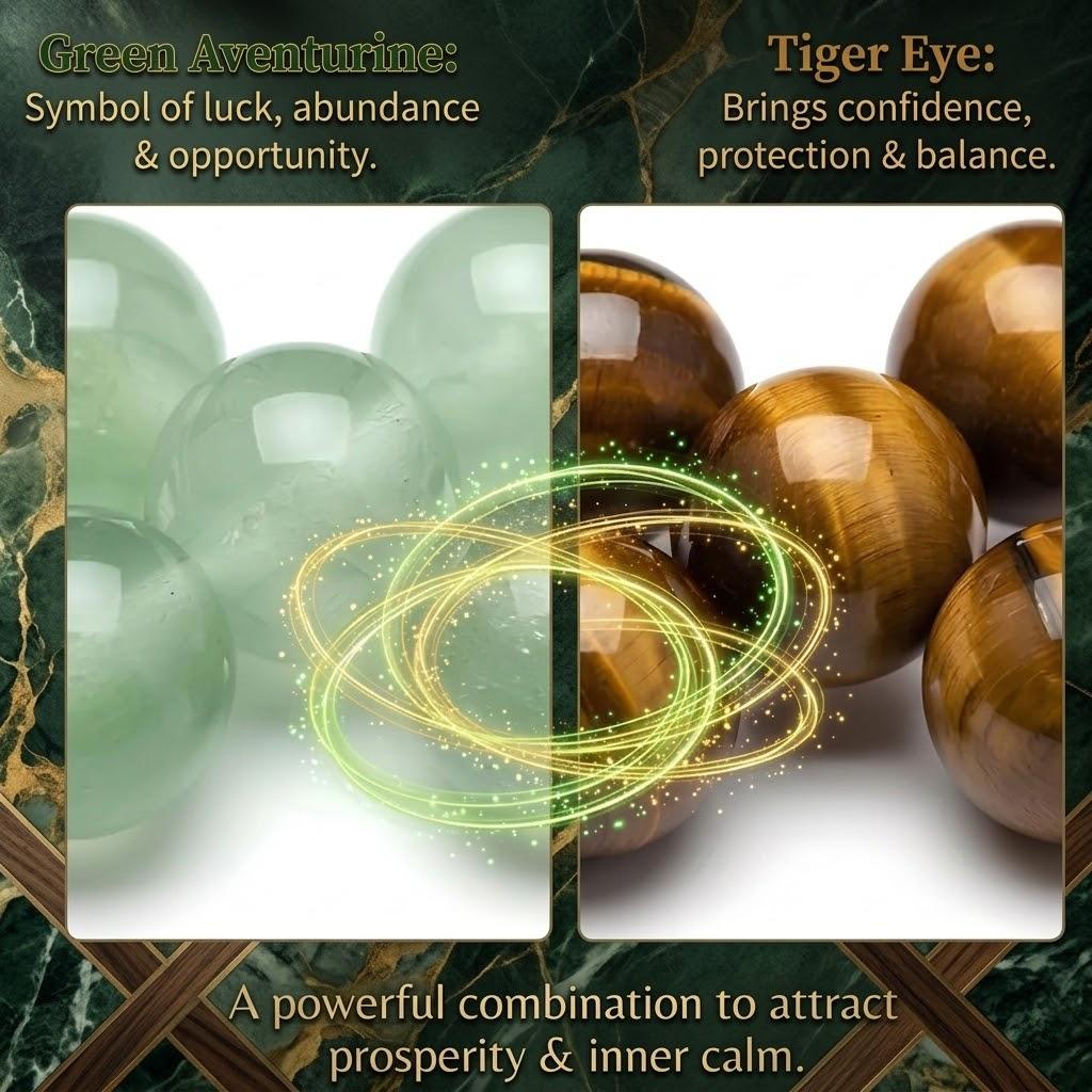 Green Agate Crystal Bracelet with Tiger Eye Beads Chakra Healing for Wealth Prosperity Good Luck Natural Stone Bead Unisex 8mm Beads