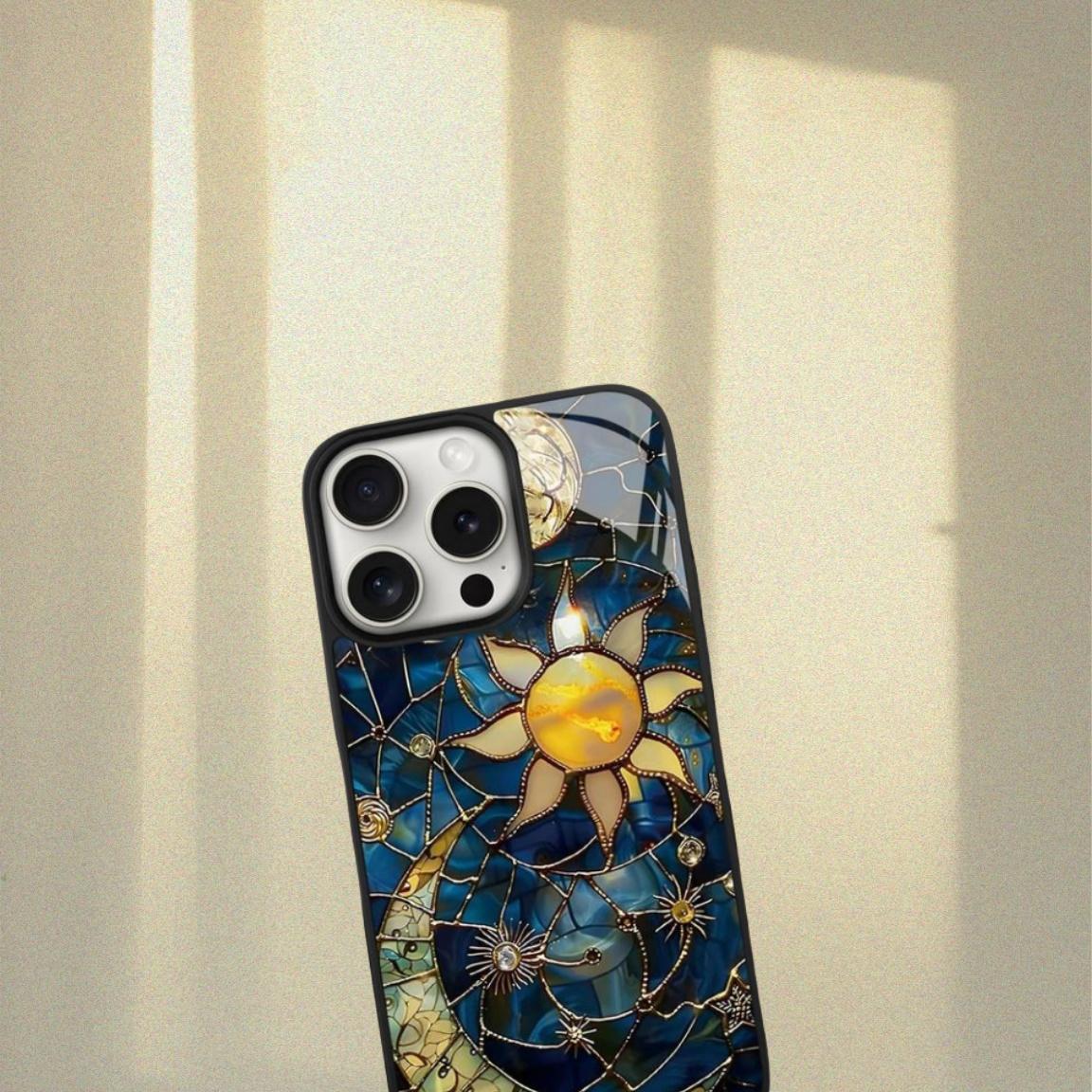 Creative Star & Moon Pattern Phone Case, Anti-drop Cellphone Protective Case, Total Protective Shockproof Mobile Phone Cover for iPhone, Casing