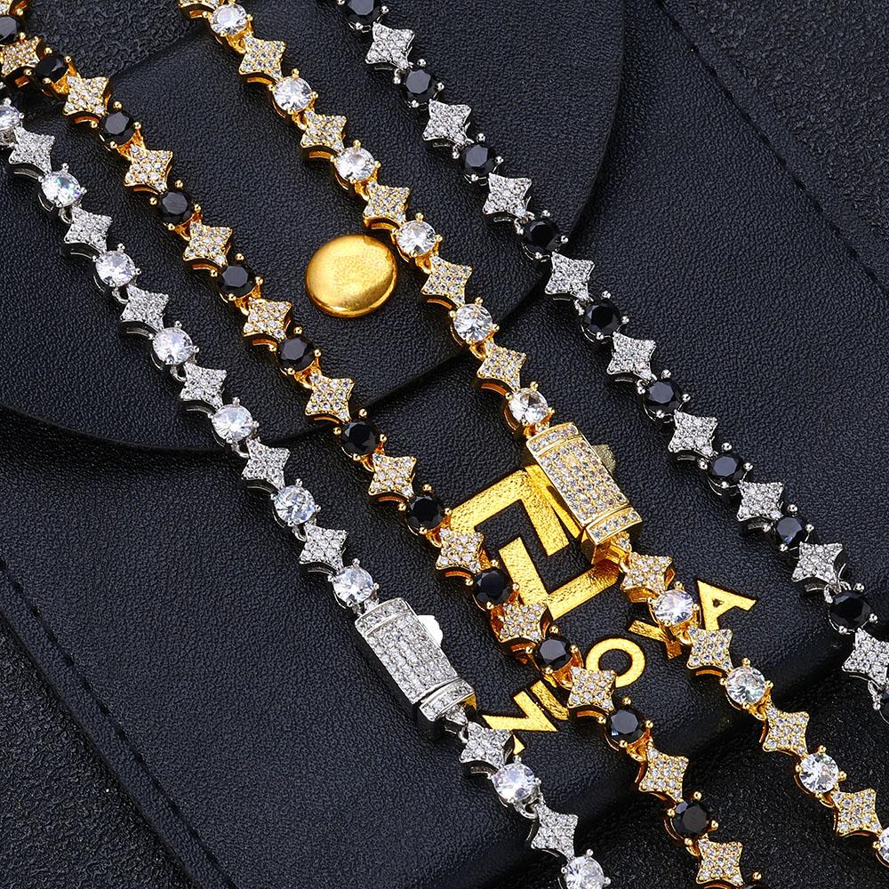 Premium Luxury Star Tennis 6MM Bracelet Hip Hop Zirconia Tennis Bracelet for Girl Boys Friends Jewelry Gift