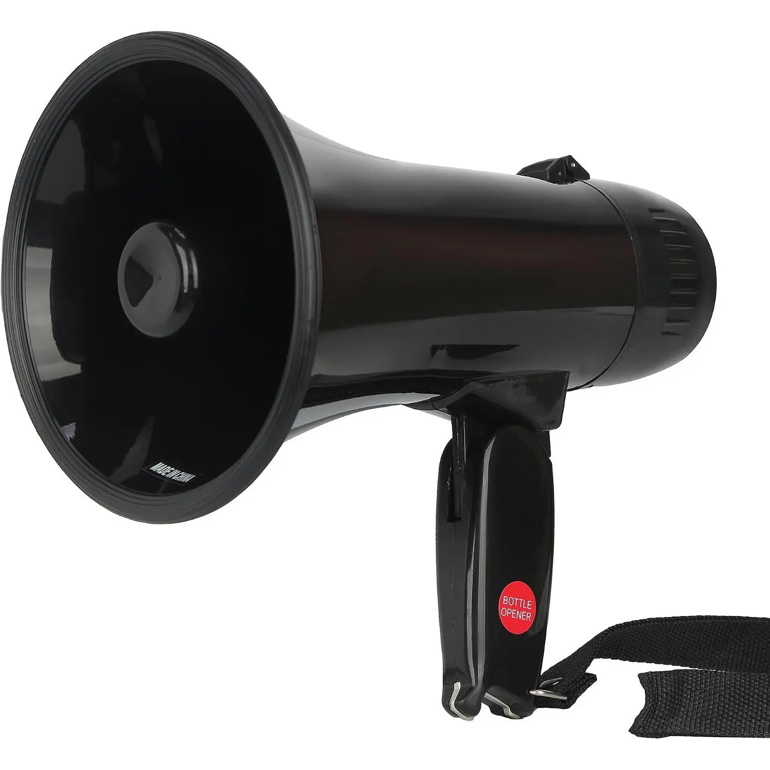 20 Watt Megaphone with Foldable Handle, 4 Modes, with Bottle Opener for Dog Walking, Christmas Party, Teachers, Coaches and Emergency Use