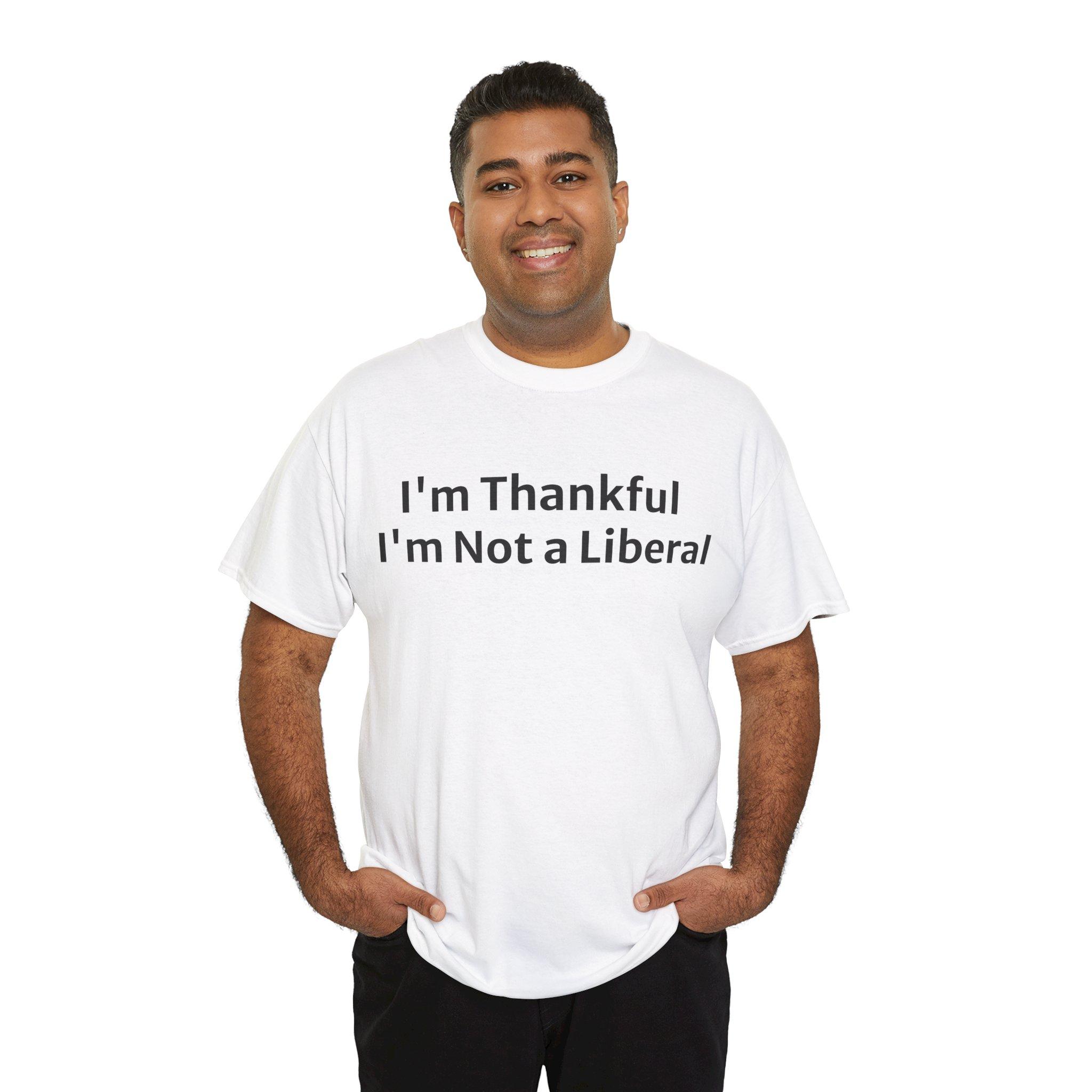 Humorous "Not A Lib" Slogan Tee, Casual Short Sleeve for Thanksgiving & New Year Celebrations