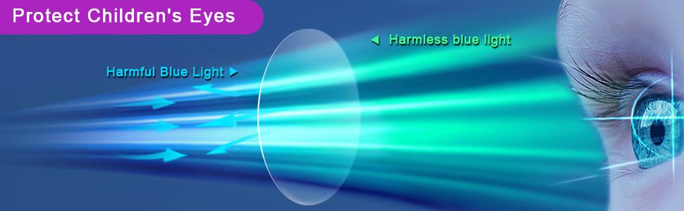 Blue Light Blocking Glasses for Girls Boys, Anti Bluelight Clear Reading Glasses, Computer Fake Glasses UV400