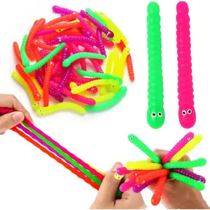 50 PCS Stretchy Fidget Toys, Colorful Stretchy Strings, Sensory Fidget Worm Stretch Toys for Kids, Stocking Stuffers, Party Favors for Boys and Girls, Classroom Prizes, Pinata Fillers, Goodie Bag Stuffersfidget toys