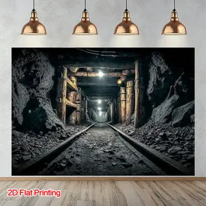 Tunnel Art Tapestry , Polyester Fabric, Suitable for Home, Courtyard, Studio