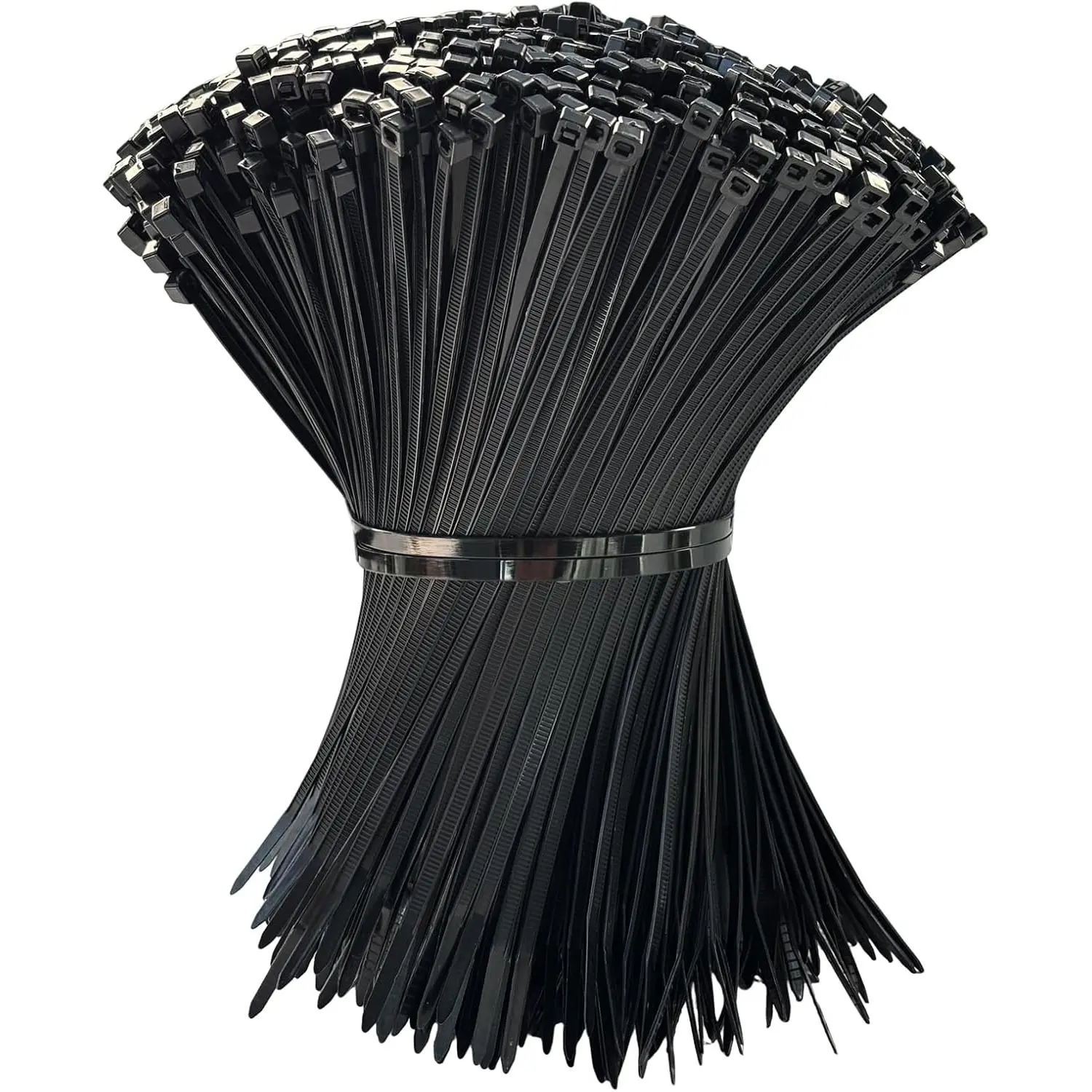 150 Pack Zip Ties 8 Inch Black, 40lbs Tensile Strength, Nylon  Ties