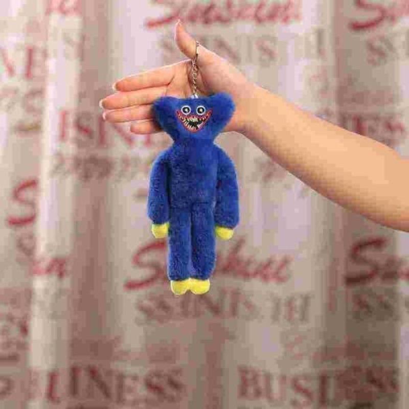 Cute 20cm Rainbow Huggy Wuggy Plush Keychain Soft Stuffed Monster Doll Creative Key Ring For Kids Party Favor & Gift