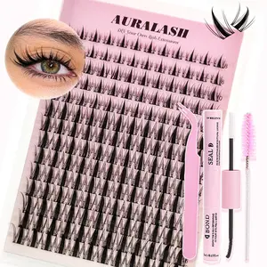 168PCS C Curl Lash Clusters with 6 mixed lengths from 8mm to 18mm!  upgraded mild lash glue, gentler and longer lasting. Ultra soft lashes are effortless to put on, done in just 3 seconds. Totally beginner friendly, creates natural fluffy manga & cat eye