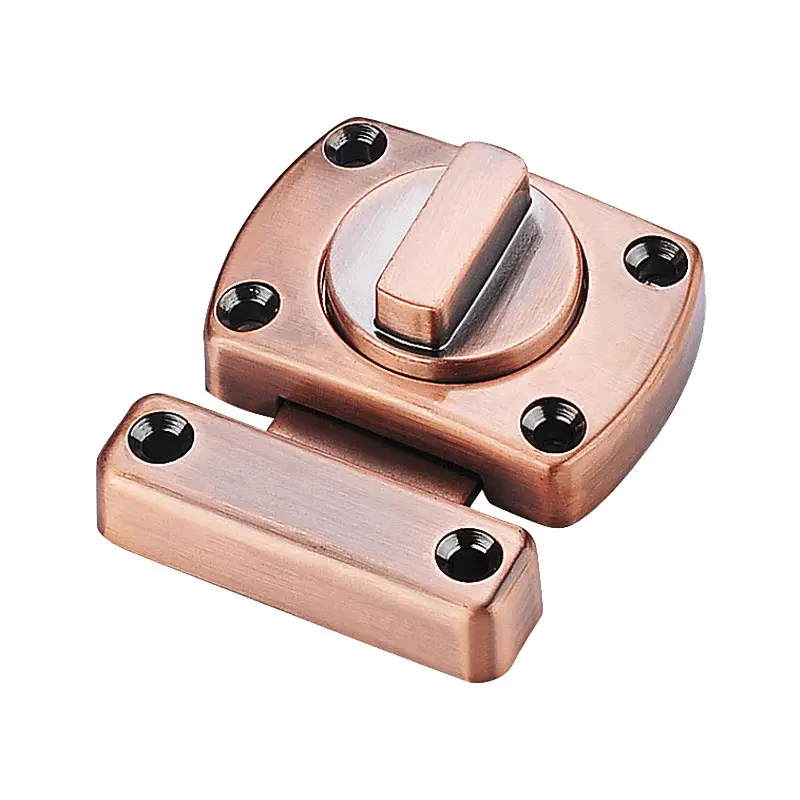 No Punching Safety Door Latch Bolt, Punch-Free Door Pin Buckle Lock for Bathroom Bedroom Pet Cage