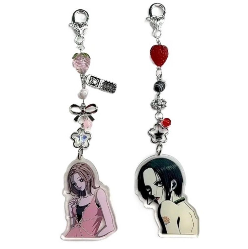 Anime NANA Figure Keychain Komatsu Nana Oosaki Nana Phone Chain Backpack Pendant Keyring Decorative Accessories Ornament