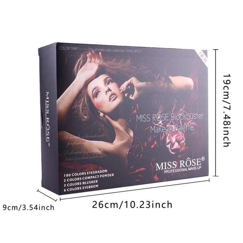 Multicolor Makeup Palette Set, 180-Color Eyeshadow, Blush and Highlighter Palette, Portable Good Girl Cosmetic Palette for Women, Complete Makeup Kit