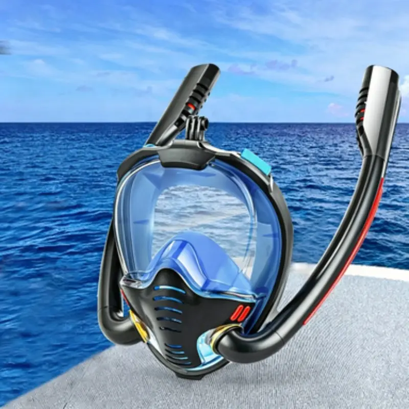 Full Face Snorkel Mask Set, Drysuit Full-Face Hood, Free Diving Gear, Specialized Equipment for Freedive Enthusiasts, Snorkeling Gear