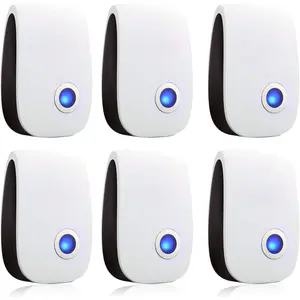 2026 Upgraded Ultrasonic Pest Control Repeller 6 Pack - Plug-in Electronic Indoor Pest Repellent for Mouse Roach Mice Spider Ant Bug Mosquito, Ideal for House Warehouse