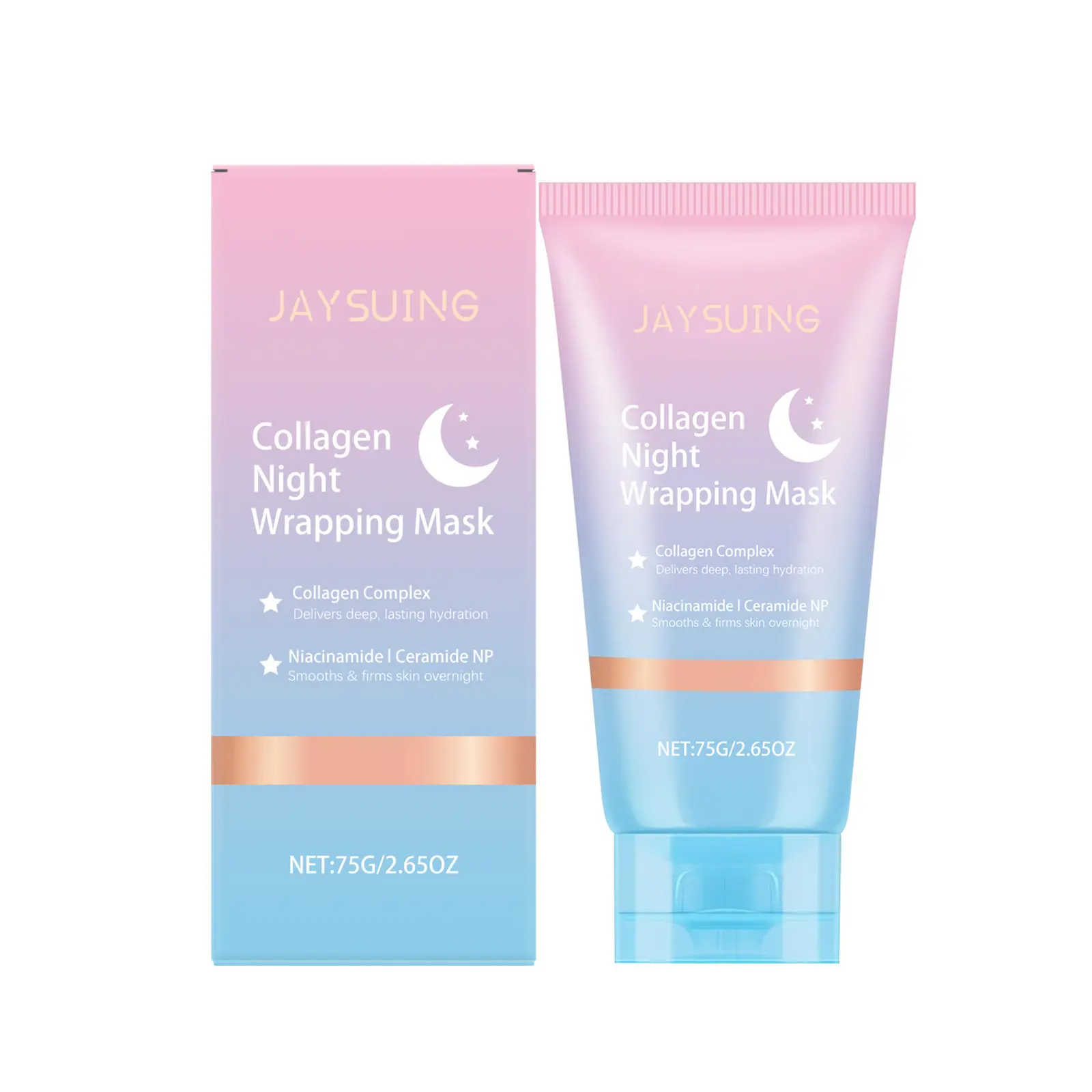 Collagen Night Peel-Off Mask, Beauty Face Mask, Nighttime Gentle Exfoliation, Tightening Skin, Hydrating and Moisturizing