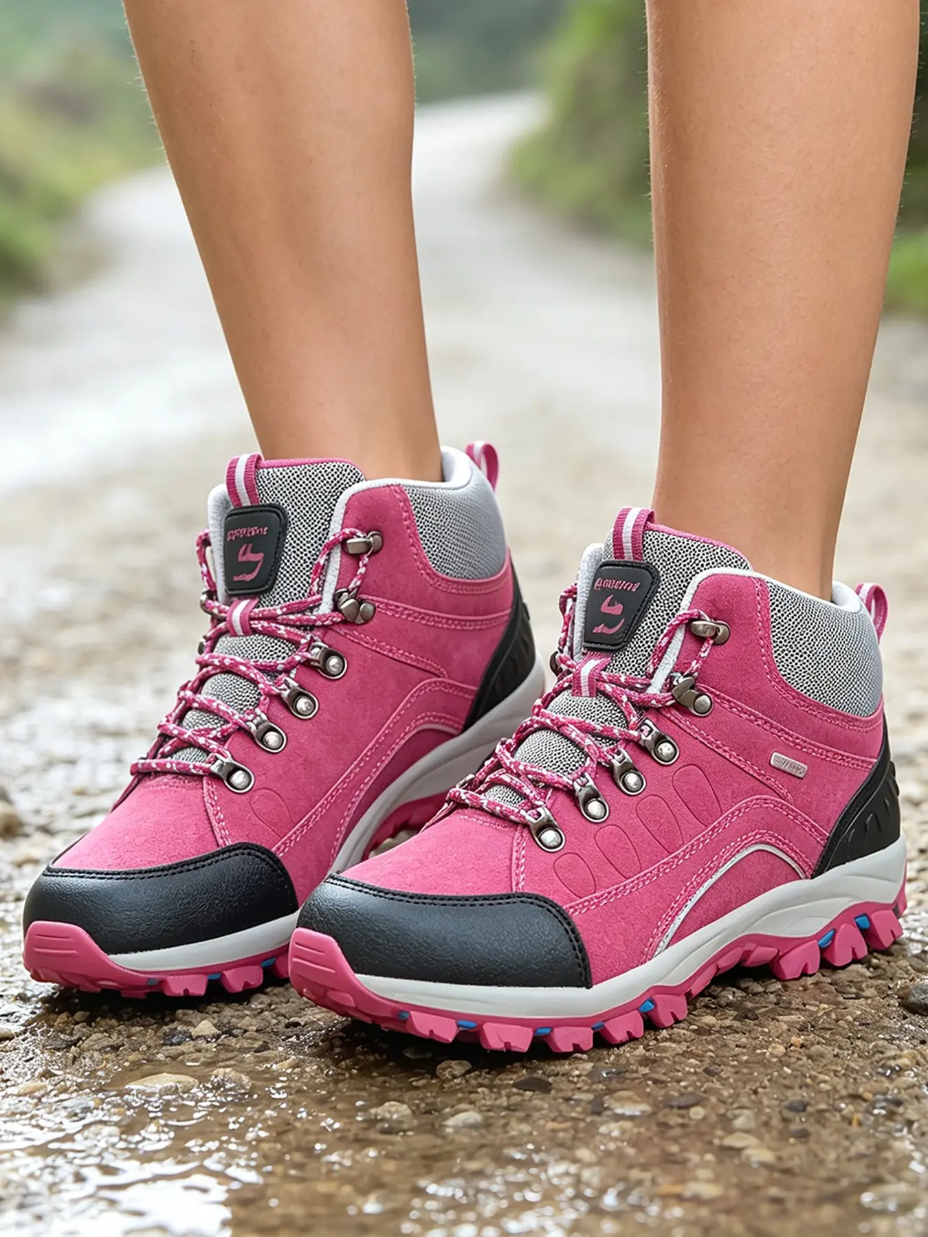 Women's Hiking Shoes, Lightweight Outdoor Climbing Boots, Ideal for Camping and Trekking, Perfect for Daily Casual Wear, Outdoor Trekking Footwear