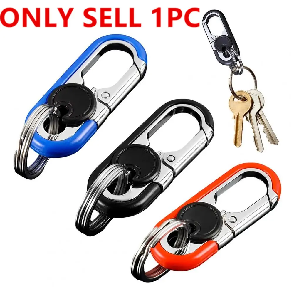 Anti-Loss Locking Keychain, Heavy Duty Keychain, Waist Hanging Key Holder, Rotating Real-Time Lock, Key Chain Clip, Durable & Convenient Design, Anti Lost Keyring, Key Accessories