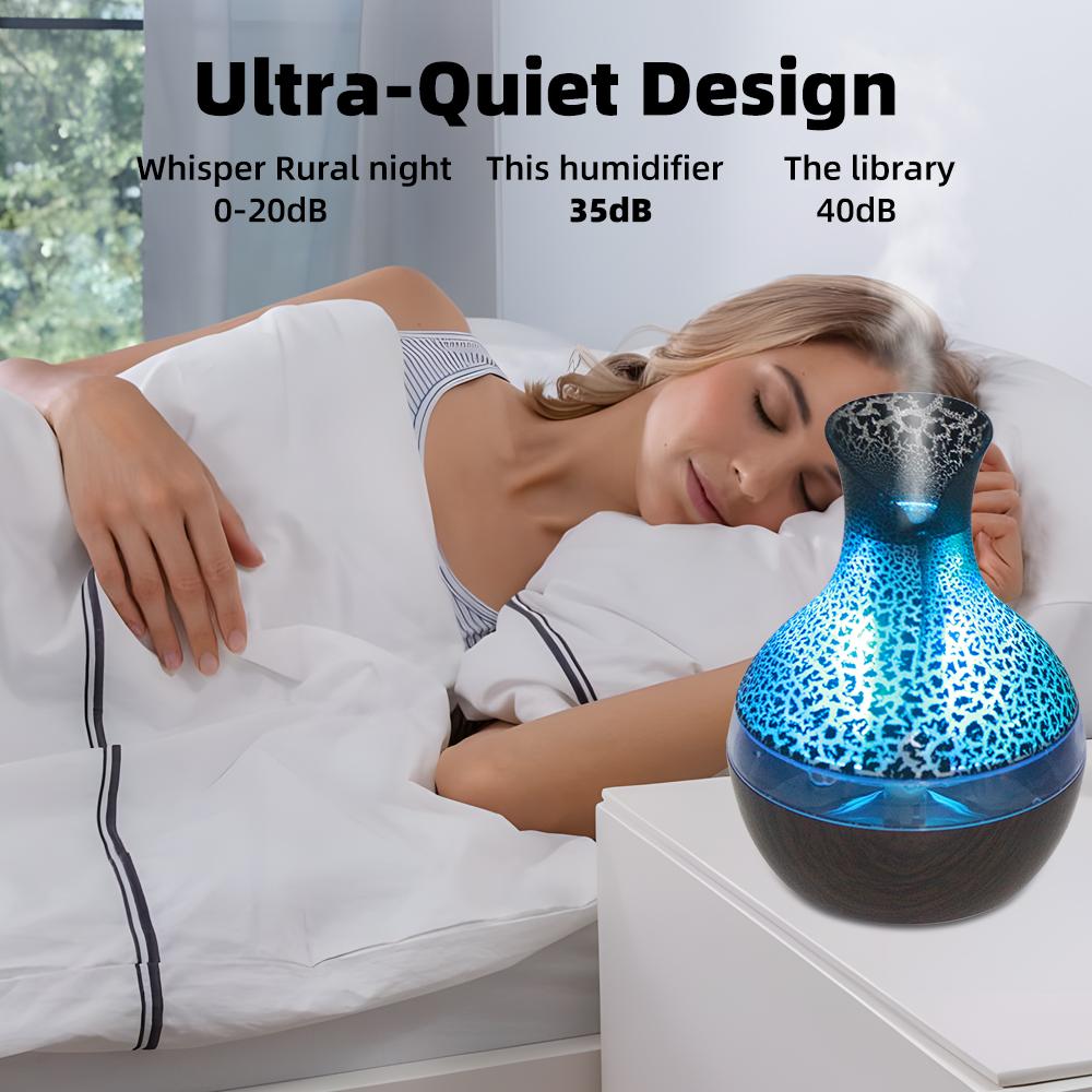 Remote Control Aromatherapy Diffuser 300ML with 2 Essential Oils USB Cold Mist Humidifier 7-Color Lights Super Quiet for Home Office Ideal Gift Remote Control Aromatherapy Diffuser 300ML with 2 Essential Oils USB Cold Mist Humidifier 7-Color Lights Super Quiet for Home Office Ideal Gift