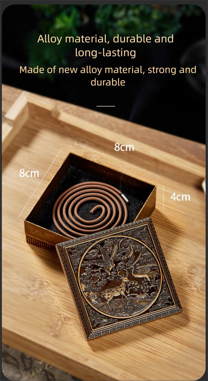 Alloy Incense Burner Set for Seal Coil Agarwood Sandalwood Tea Ceremony Aromatherapy Household Use Versatile Design holder