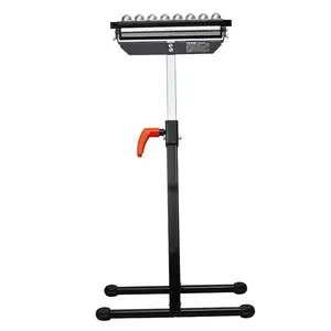 VEVOR Roller Stand, 300 lb Load Capacity, 26.8-42.5 in Adjustable Height, Folding Heavy Duty with 11.5 inch Polished Multi-directional Roller Head, for Table Saw Outfeed Woodworking Extension Support