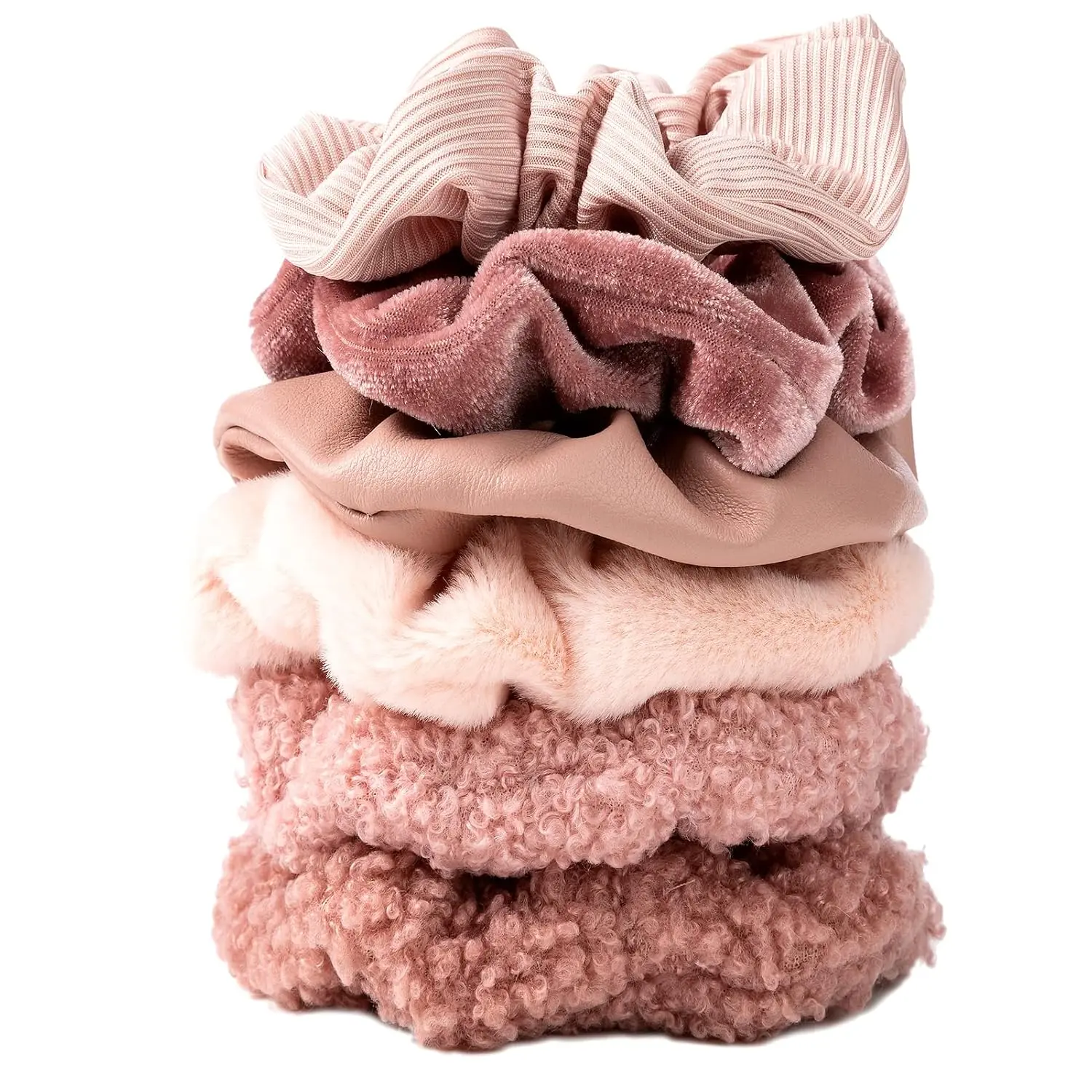 Scrunchies for Women Girls 6 count Large  Scrunchies for Long Thick Hair Ultra Textured Soft  Scrunchy Hair Ties  Hair Bands No  Ropes Ponytail Holders Bulk Cute Hair Accessories
