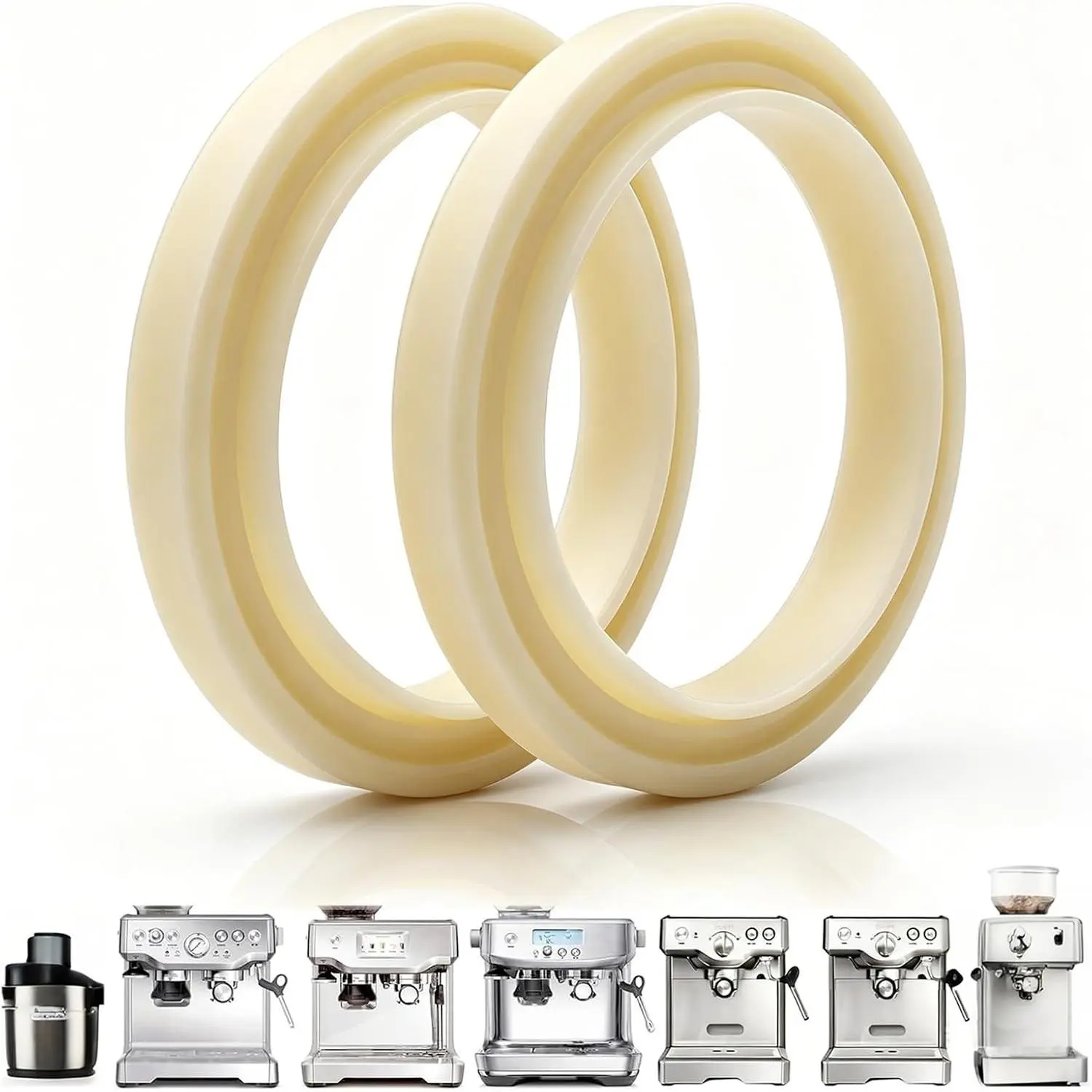 2PCS 54mm Silicone Steam Ring for Breville Espresso Machine Accessories BES870xl/878/860/880/810/840/450/500 Espresso Accessories Grouphead Gasket Replacement Part