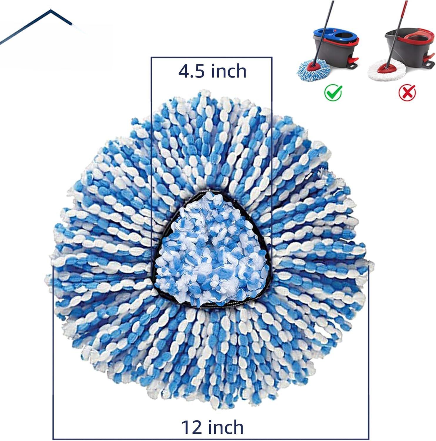 1 Pack Mop Refills and 1 Mop  Base Part for O-Ceda RinseClean Spin Mop Refill 2-Tank System Only Easy Cleaning Microfiber Replacement