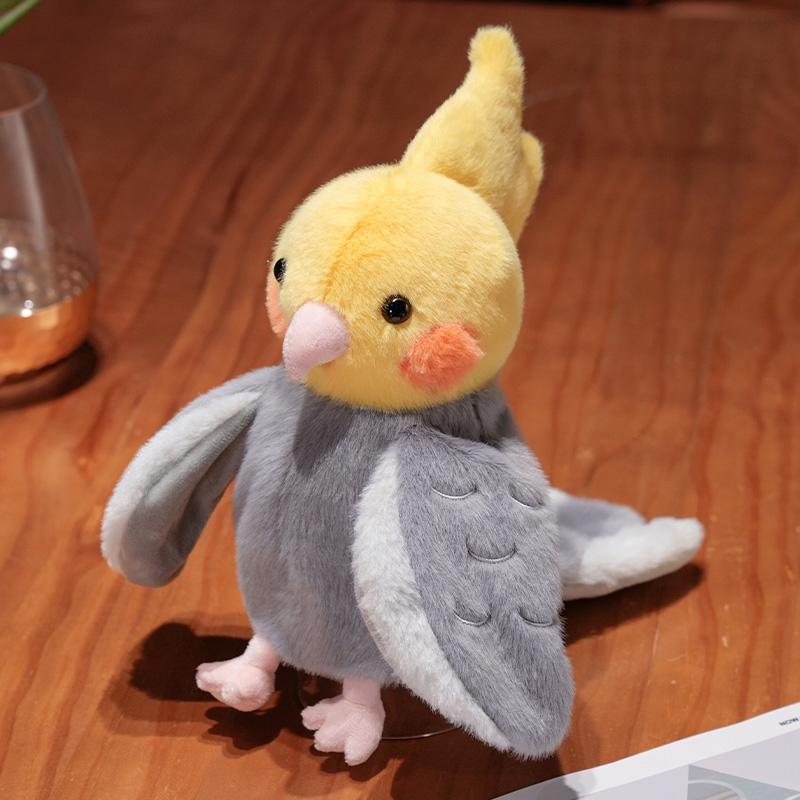 Bird Soft Stuffed Toys Doll Parrot Cosplay Plush Doll Educational Baby Toy Kawaii Cockatiel/Budgerigar/Monk Parakeet Hand Puppet