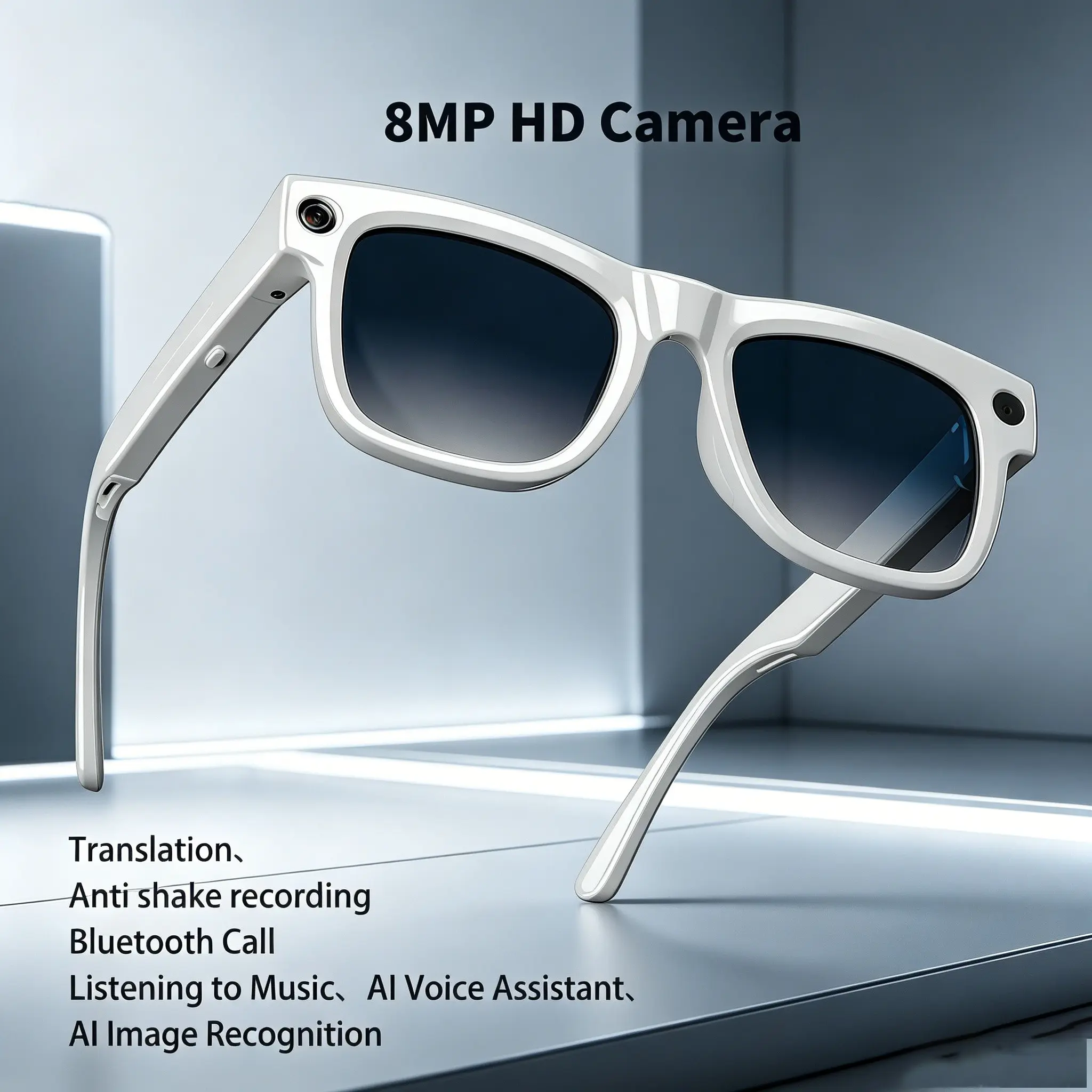 New 800w Camera Ai Glasses, 4GB Memory, Men's Color-Changing Sunglasses With Camera, Smart Translation, Waterproof, Bluetooth-compatible, Outdoor Sports, Daily Use