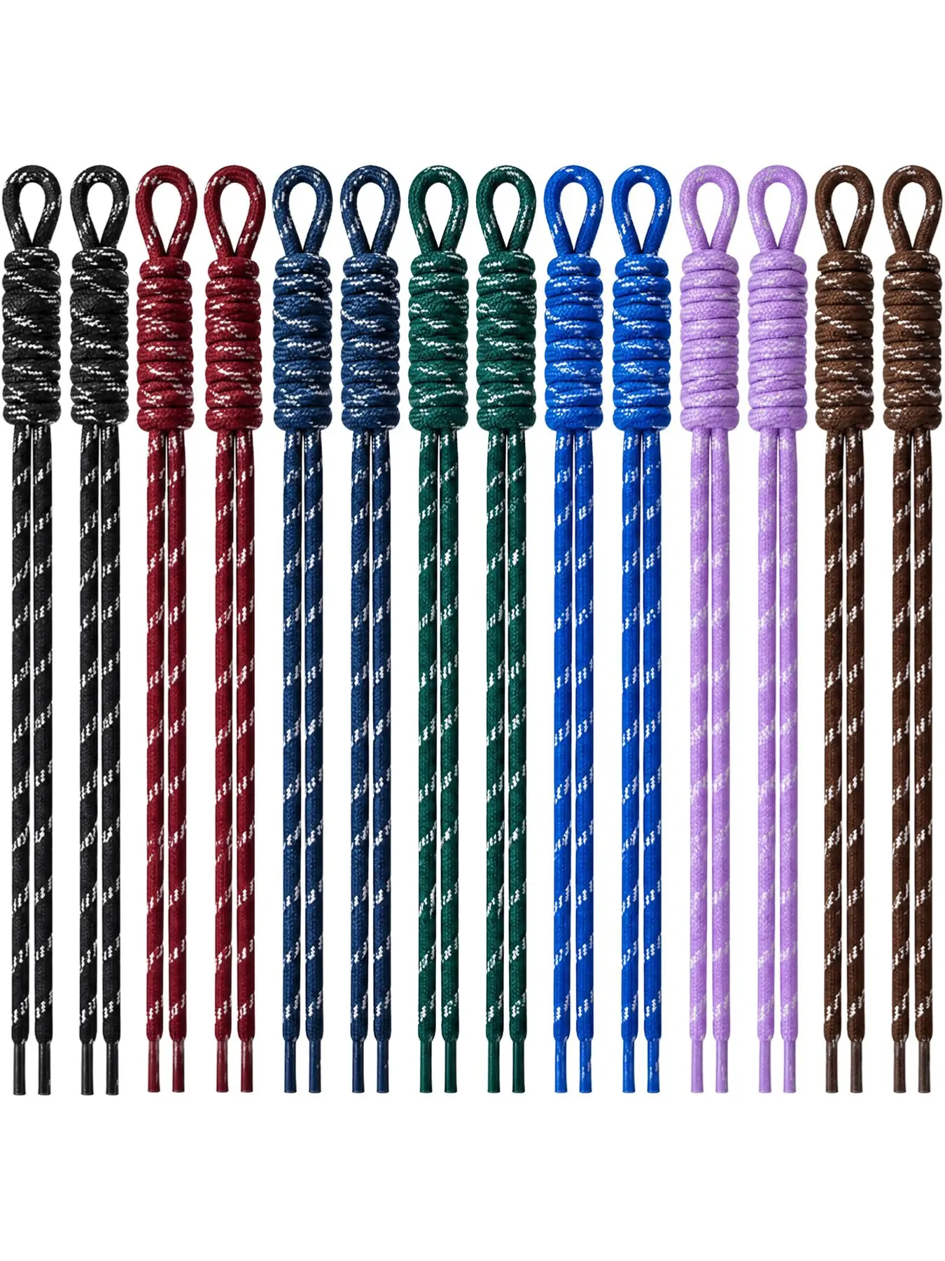 14 PCS Colorful Braided Paracord Bag Charm Strap, Hand Knotted Woven Rope Keychain, DIY Bag Pendant Accessory for Backpack Purse Phone Decor