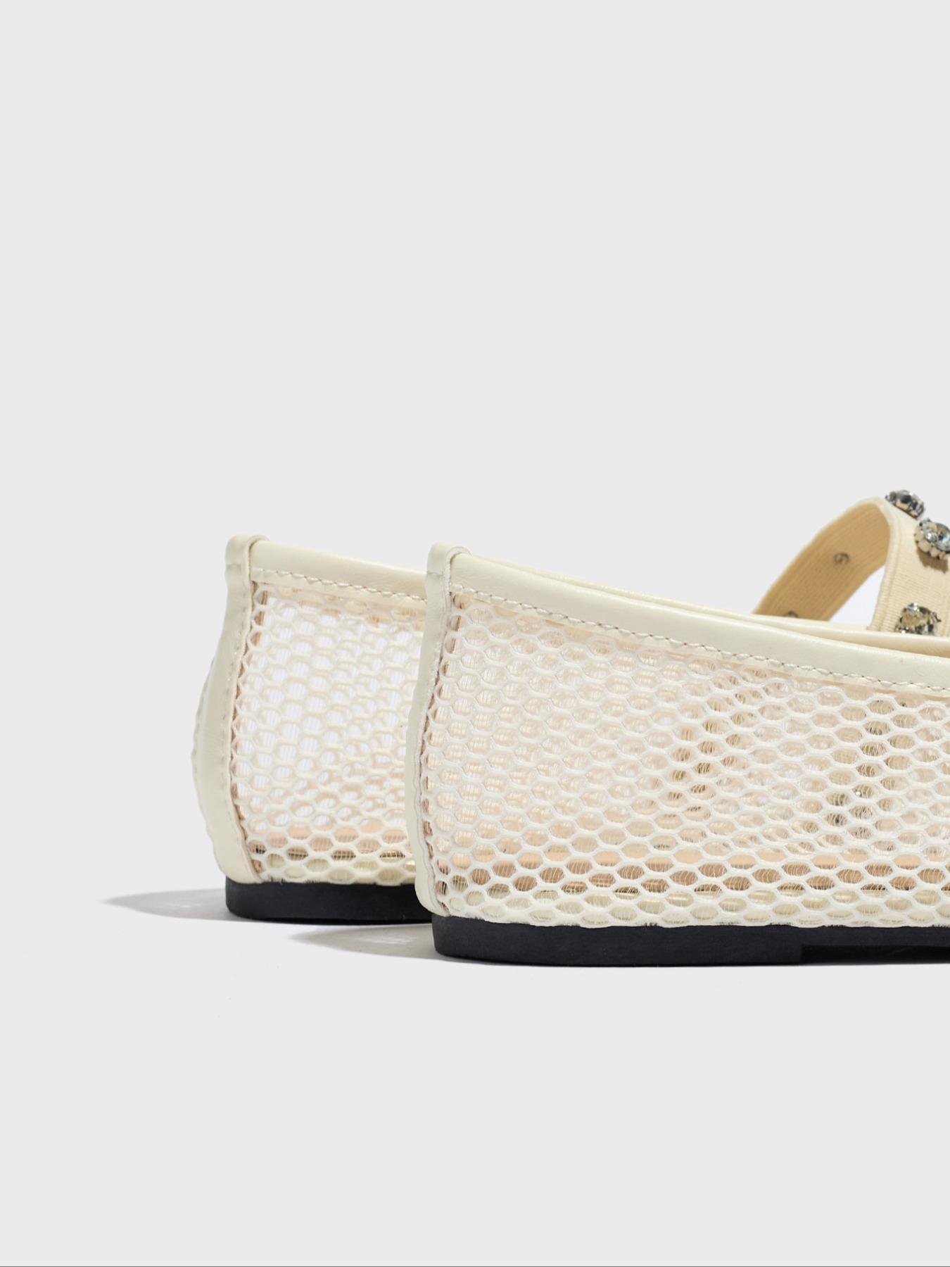 Women's Fashionable Mesh Decorated Flat Sandals, Casual Comfortable Slip on Sandals for Summer, Lightweight Breathable Shoes for Daily Wear, Elegant Minimalist Sandals, Casual Beach Sandals