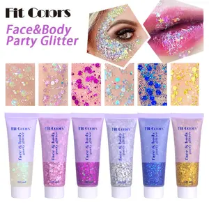 Face & Body Glitter Gel | Perfect for Concerts, Festivals, Raves, and Party Makeup, Multi-Purpose Sparkle Glitter Gel, Easy to Apply and Remove