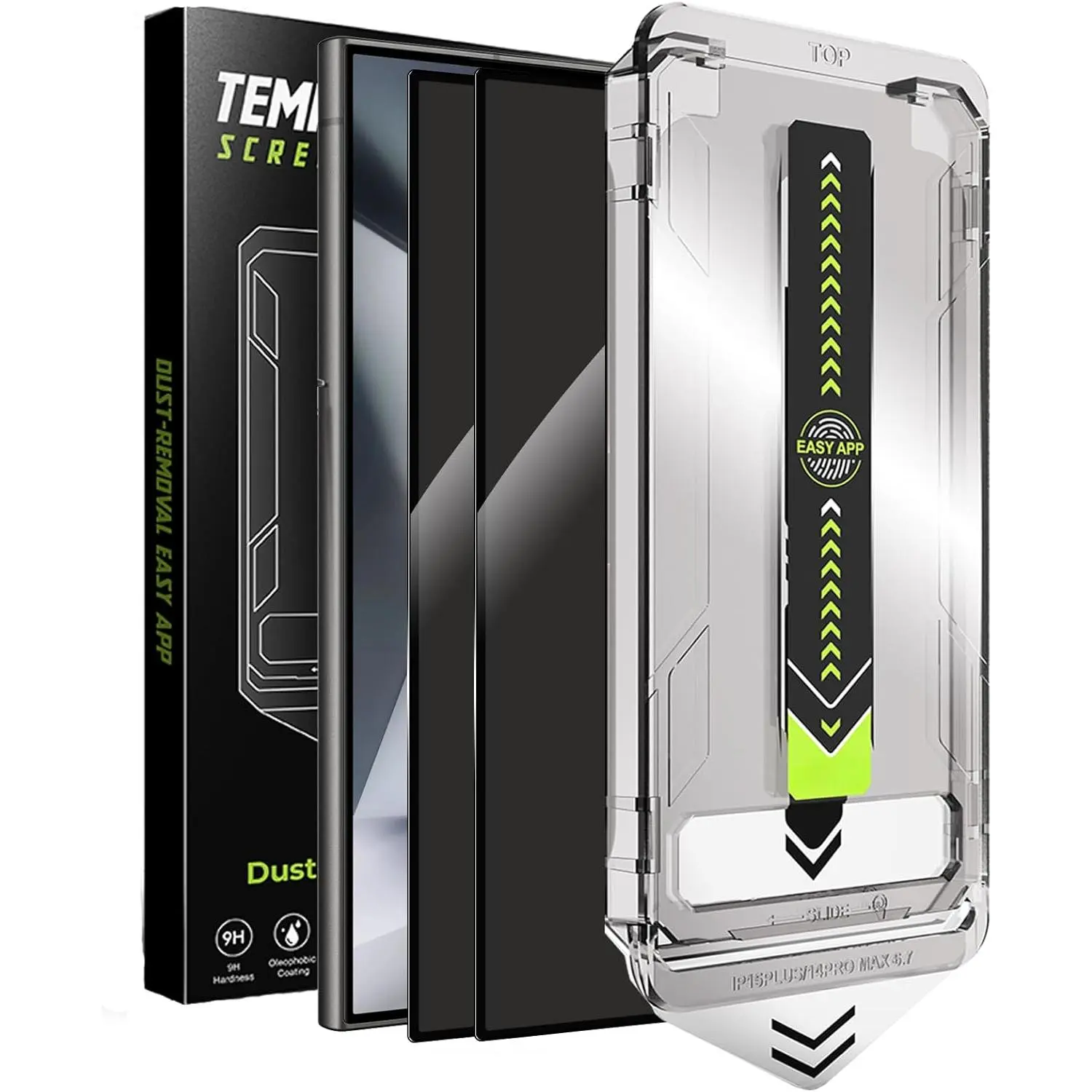 2 Pack for Samsung Galaxy S24 Ultra Privacy Screen Protector Auto-Alignment |   Anti-Spy Tempered Glass, Auto Dust-Elimination Installation, Anti-Fingerprint, Bubble Free, Case Friendly