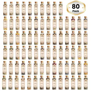 80 Bottles Witchcraft Supplies Kit - Dried Herbs & Flowers, Guide Book, Spell Parchments, Soap Making Herbs | All-in-One Wicca Altar Supplies for Rituals, Spellcasting, Altar Decor | party pack for Wicca Practitioners, Beginners & Witchcraft Lovers