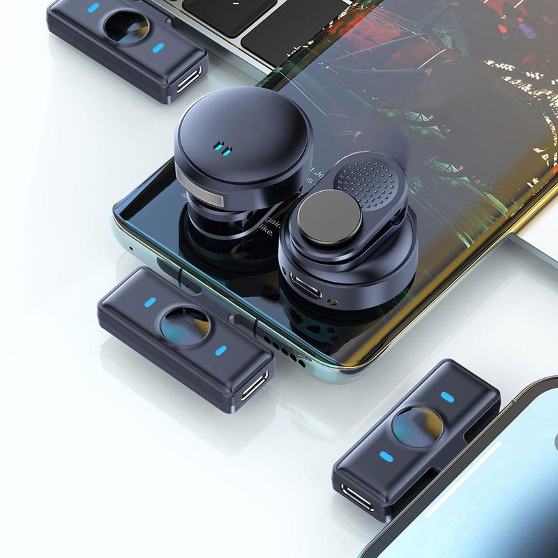 Wireless Lavalier Microphone with Digital Display Charging Case, Mini Clip-On Lapel Microphone for Video Recording, Teaching, Interviews, Podcasts and Live Streaming