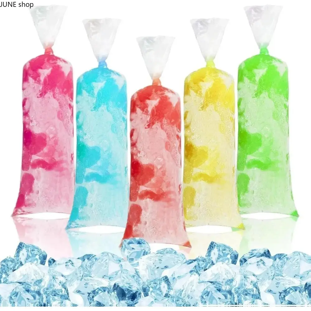 Freezer Storage Bags, 100Pcs Mexican Style Disposable Ice Candy Pouches, Multi-Use Popsicle Wrappers for Homemade Ice Pop, Yogurt And Fruit Smoothie, Freezer Safe Kitchen Supply for Summer DIY Frozen Snack Making
