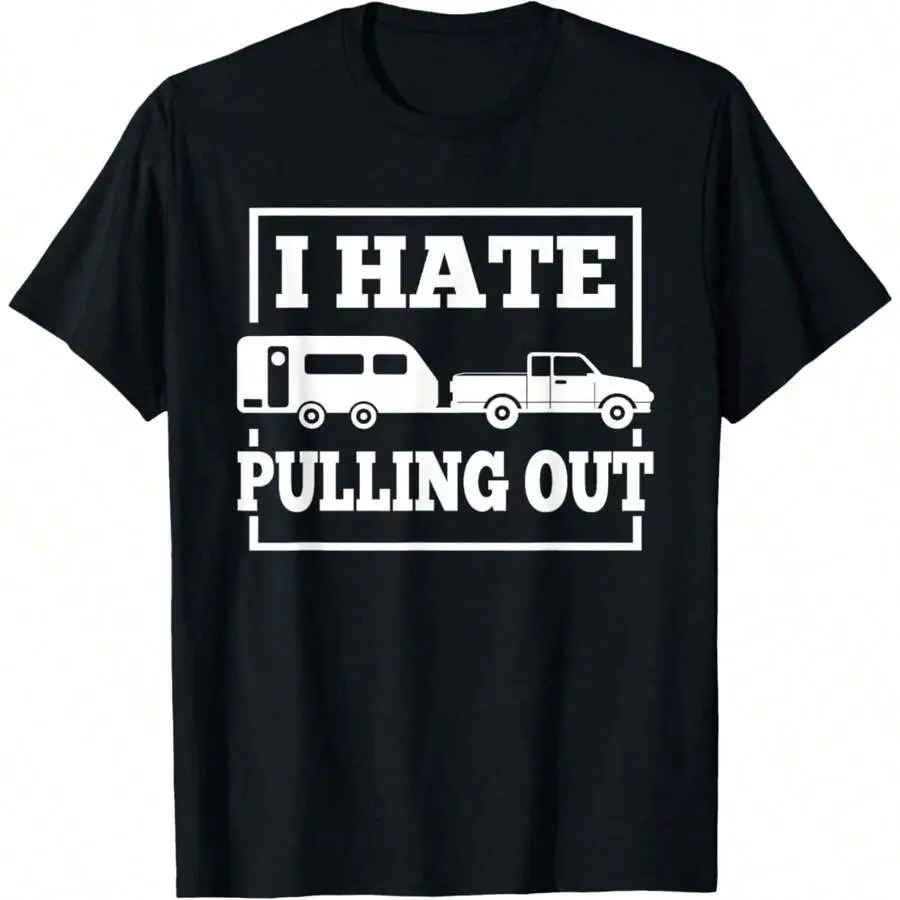 Funny Trailer Travel Men's T-Shirt, Humor Short Sleeve Tee For Men, Men's Top Shirts Vacation Gift For Him, Boyfriend