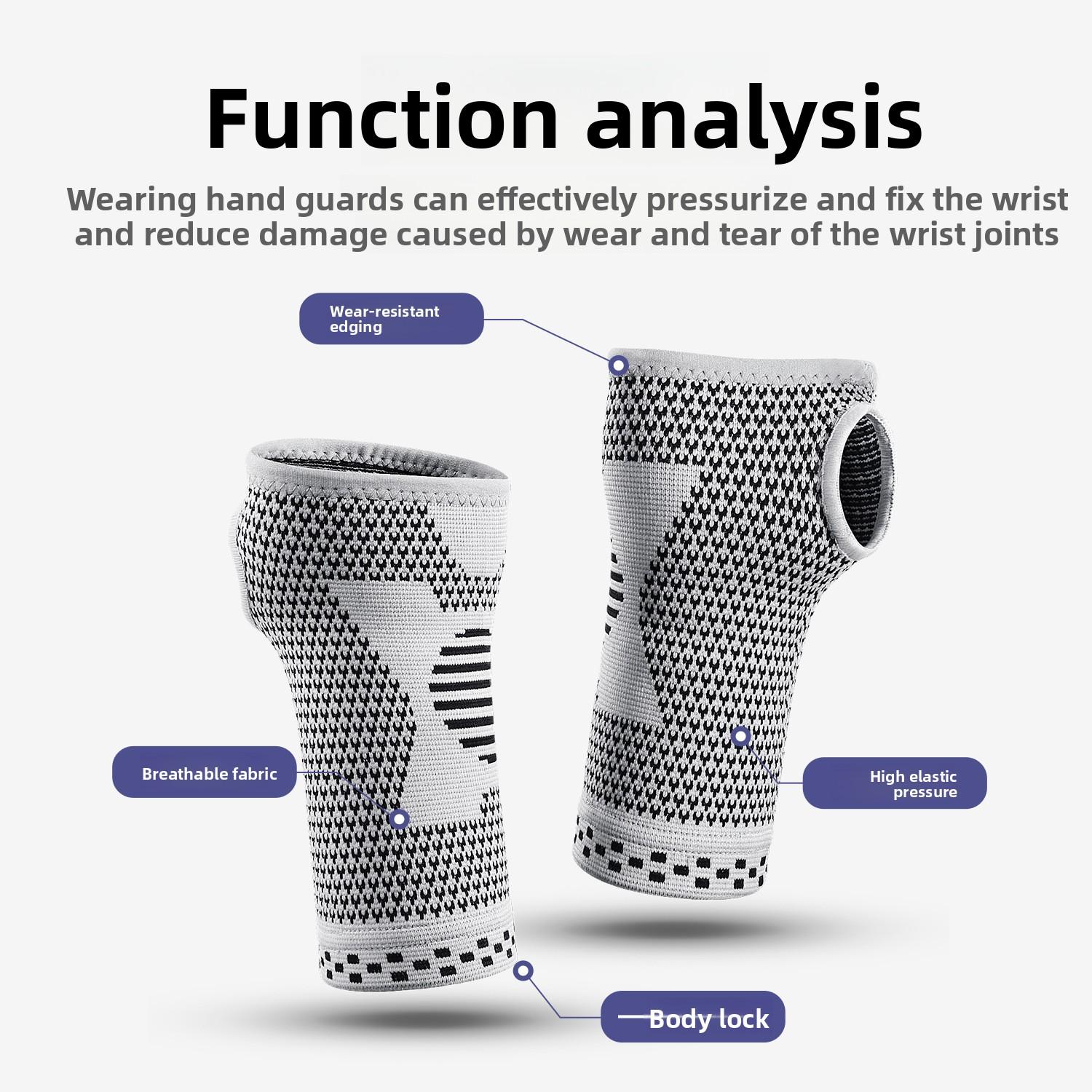 Sports wrist guard Fixed tendon sheath Sheath Weightlifting fitness wrist guard Sweat absorption Elastic pressure breathable anti-sprain protective gear