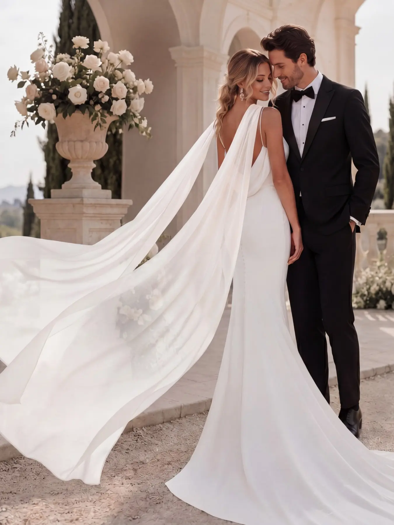 142inch Soft Sheer Wedding Scarf Chiffon Bridal Shawl, Minimalist Wedding Dress Cover Up, Elegant Chiffon Wrap, Modern Wedding Accessory